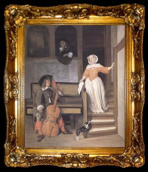 framed  Gabriel Metsu The Cello Player (mk25), ta009-2